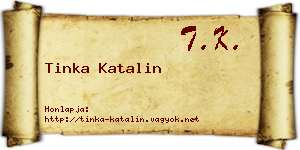 Tinka Katalin névjegykártya